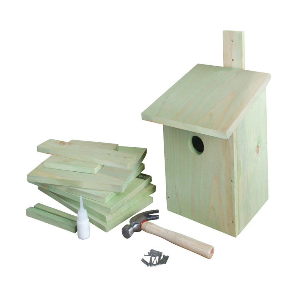 Nichoir à assembler, idéal pour vos enfants. Hauteur 23cm . Pour oiseaux.
