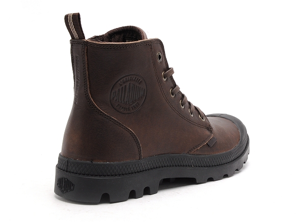 Palladium boots bottine homme pampa  zip leather marron