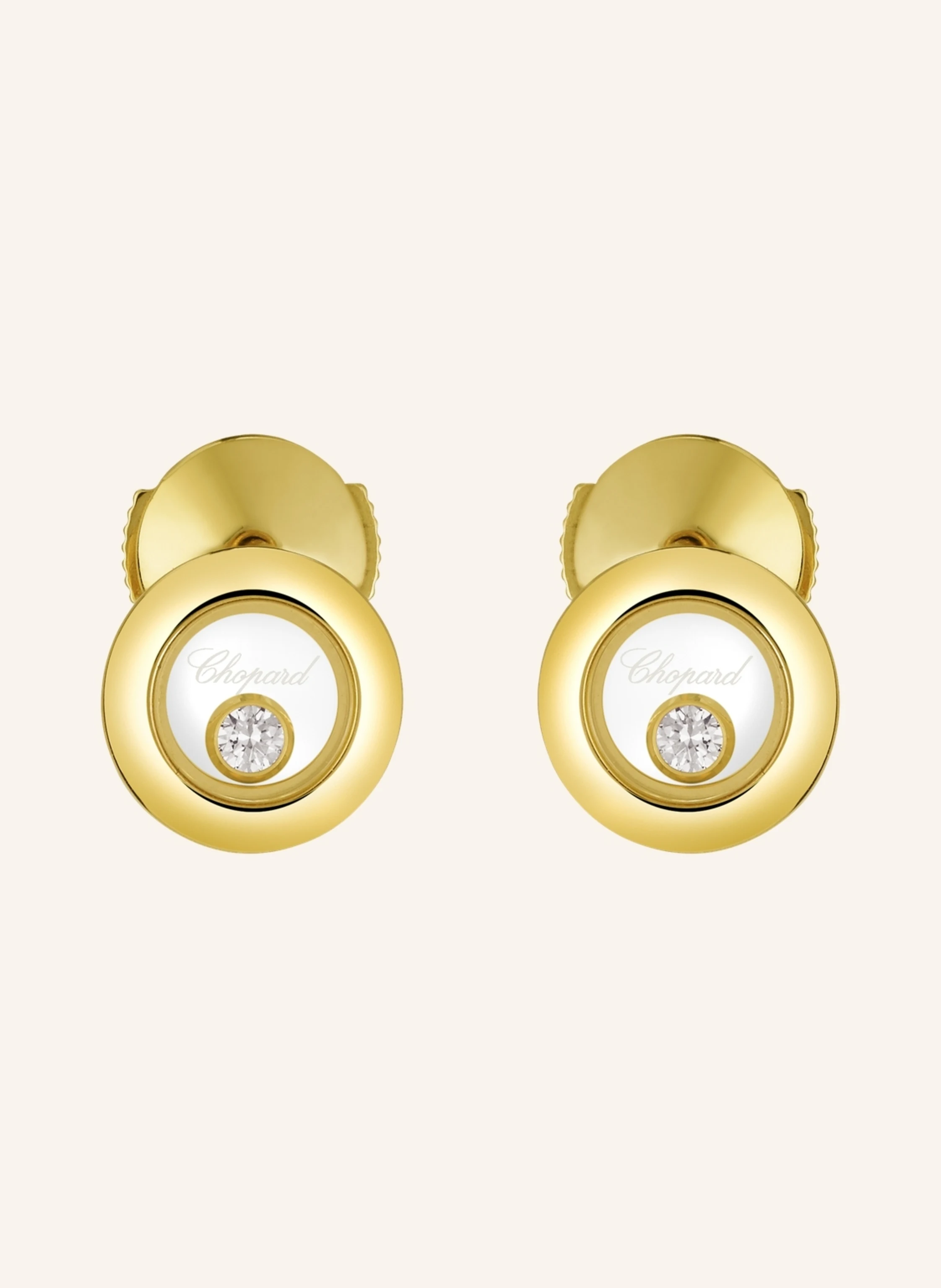 Chopard Ohrring HAPPY DIAMONDS ICONS Ohrringe aus 18 Karat Gelbgold und Diamanten