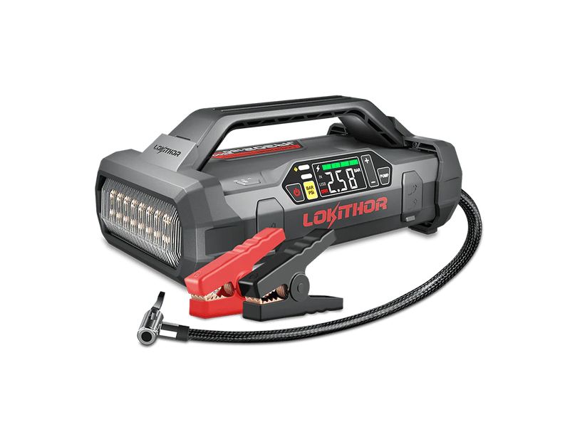 Lokithor Starterbatterie JA302 Lithium-Starthilfe mit 150PSI-Luftpumpe
