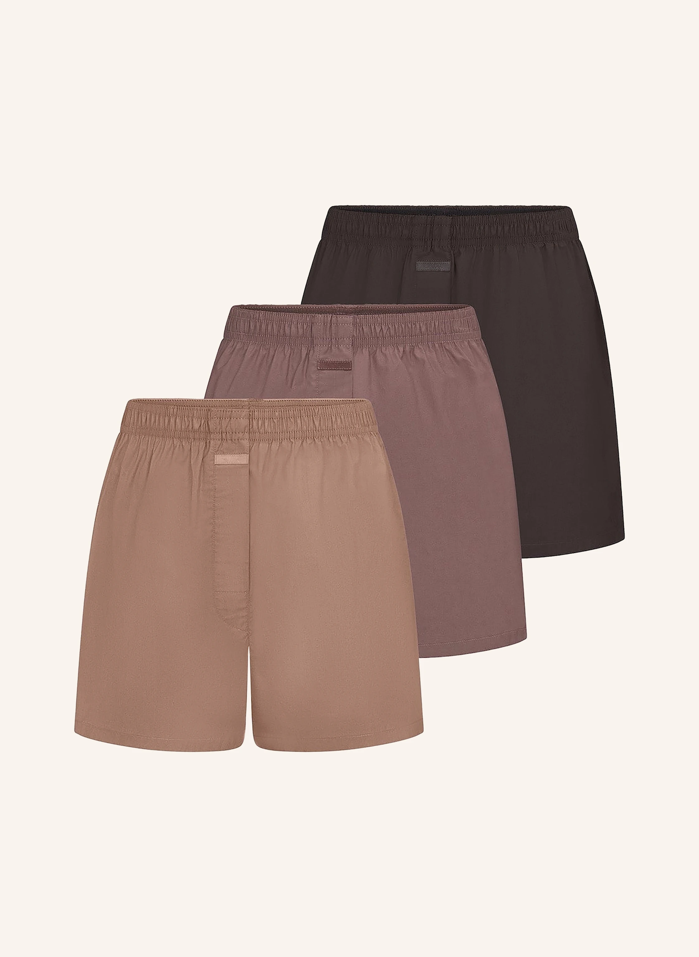 SKIMS 3er-Pack Boxershorts COTTON POPLIN