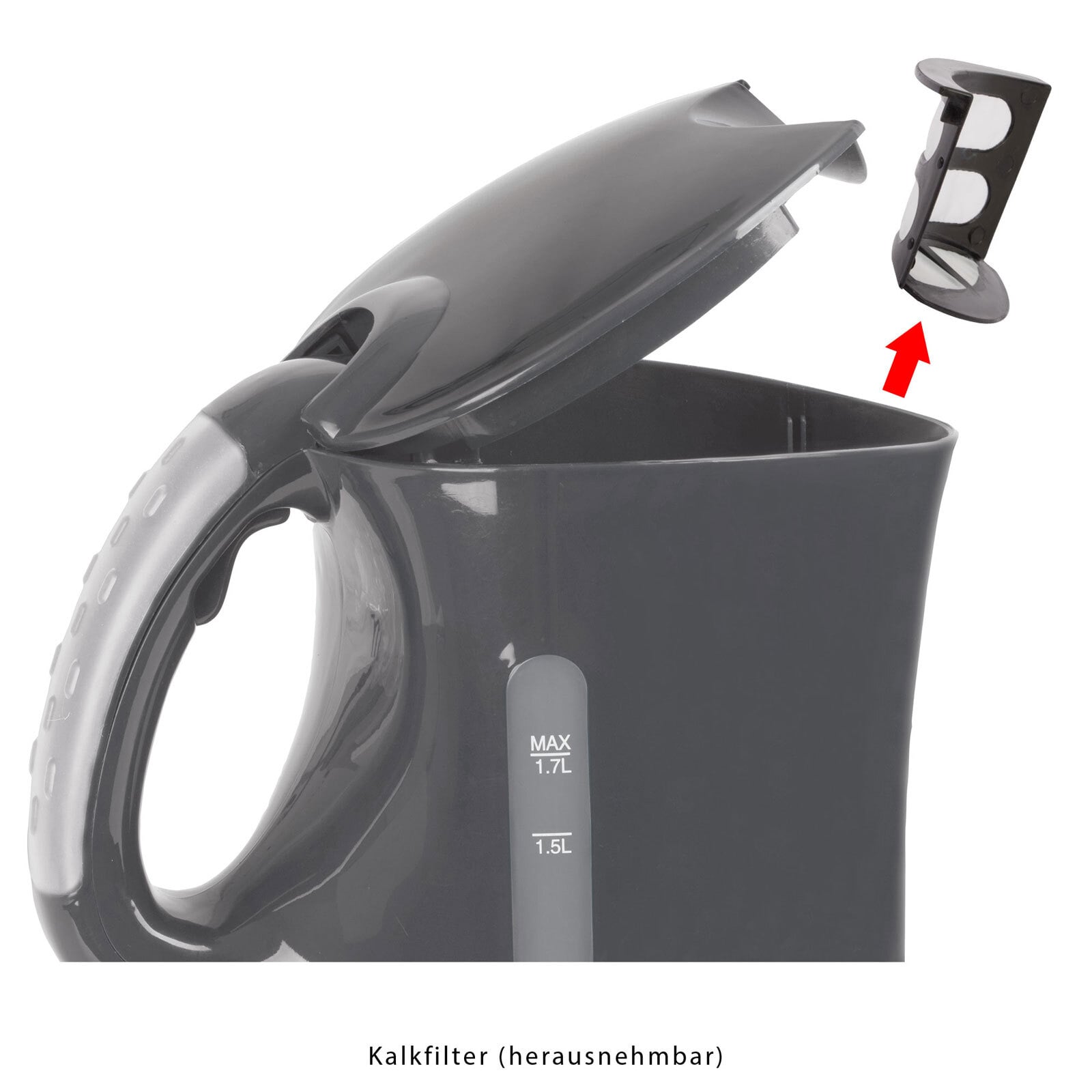 BOMANN Wasserkocher WK 5011 CB 1,7 Liter grau