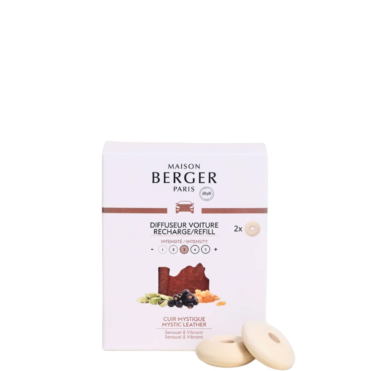 Maison Berger Paris Cuir Mystique Recharge Diffuseur de Voiture