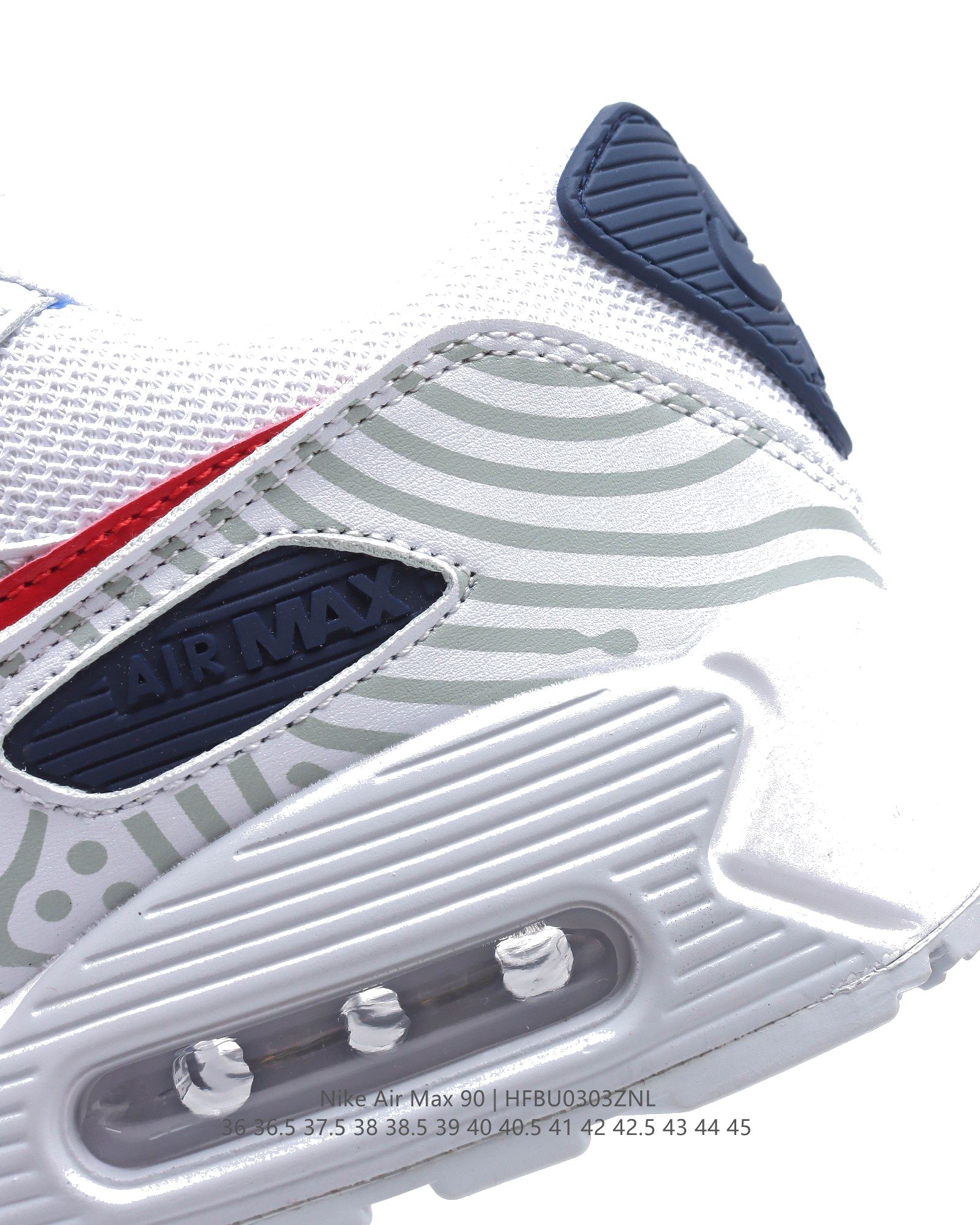 Nike Air Max 90Euro Tour Zebra CW7574-100 Dames & Heren