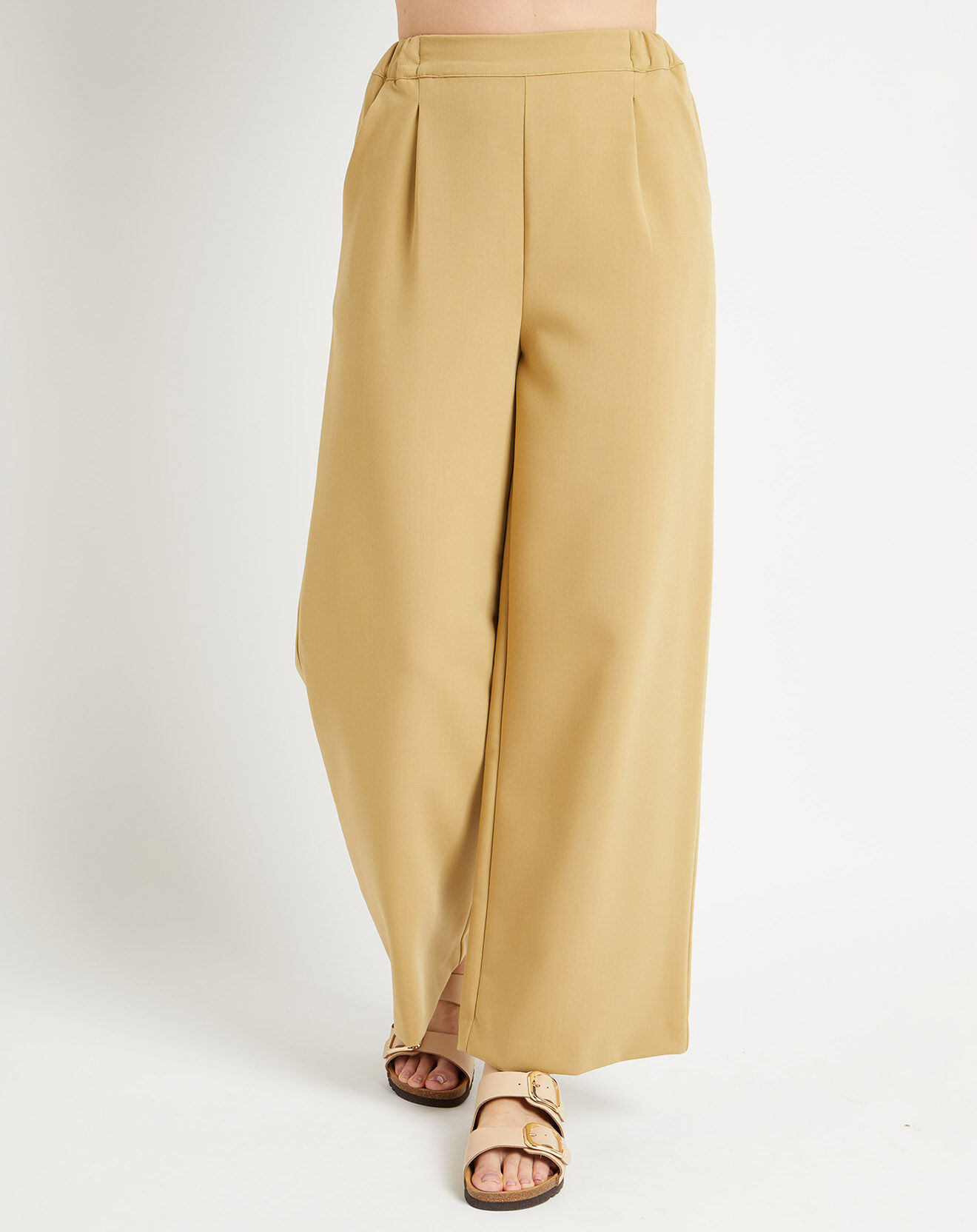 Galeries Lafayette Pantalon large Pierrot Pol kaki clair