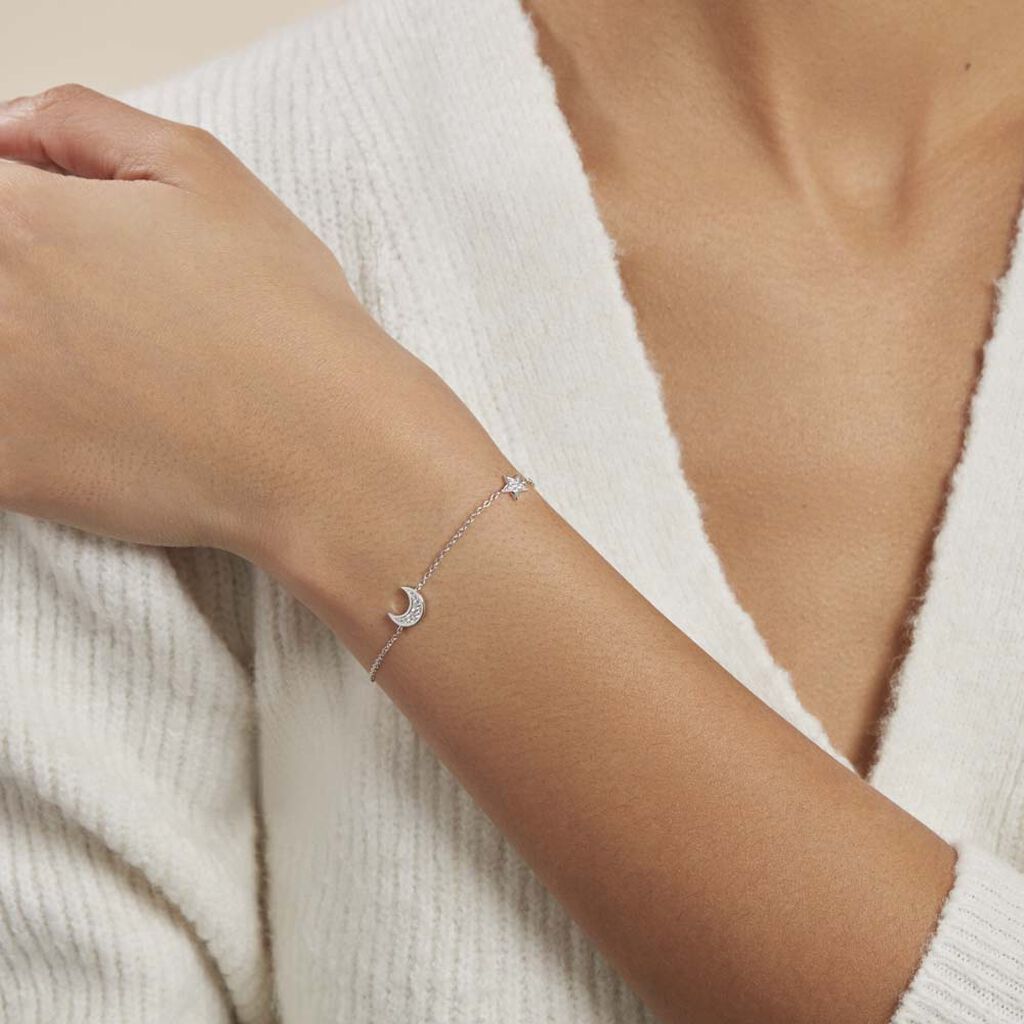 Bracelet Theoline Argent Blanc Oxyde De Zirconium