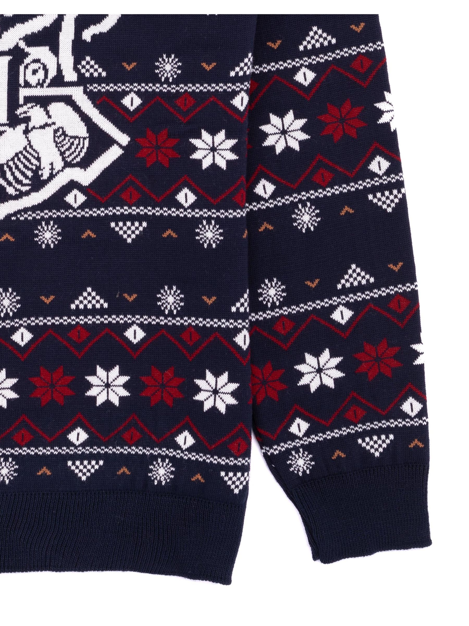 Blauw Harry Potter - Vanilla Underground - Gelicentieerde gebreide herenkersttrui