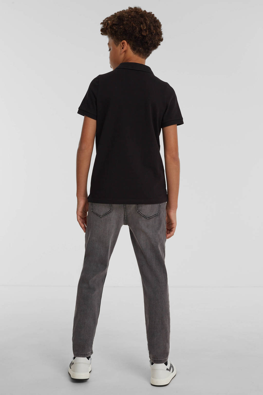 anytime slim fit jeans donkergrijs