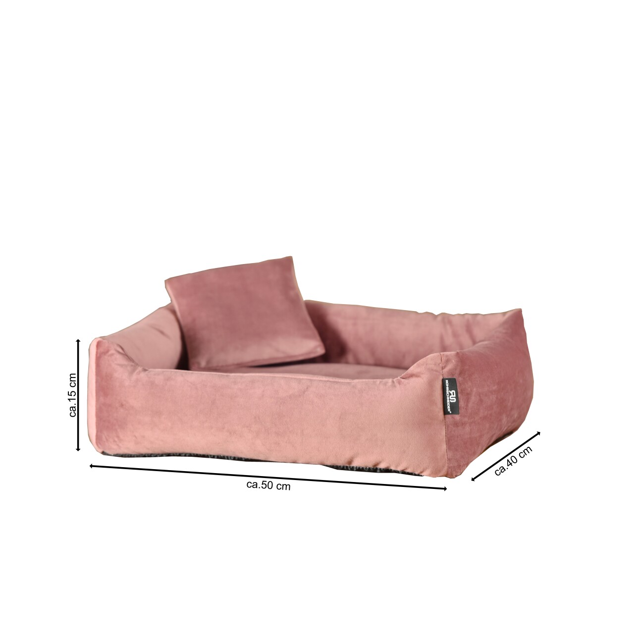 Rohrschneider ® Hundebett inkl. Gratis-Beigabe, Kuschelsofa altrosa S