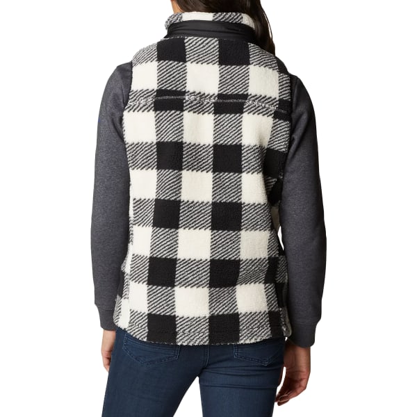 Veste polaire COLUMBIA WEST BEND VEST W CHALK/CHECK PRINT