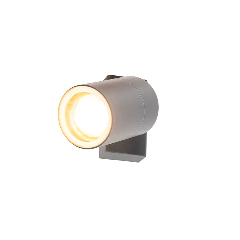 Buitenwandlamp antraciet IP44 draai- en kantelbaar - Solo
