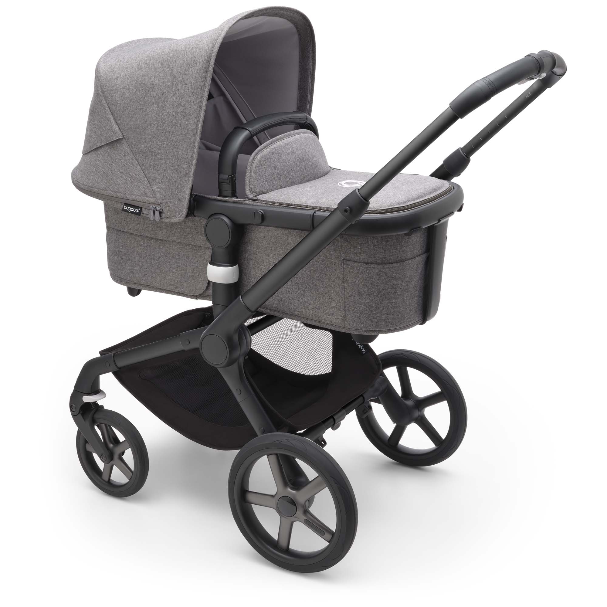 Bugaboo Fox5 compleet Black Grey Melange - kinderwagens - Prénatal