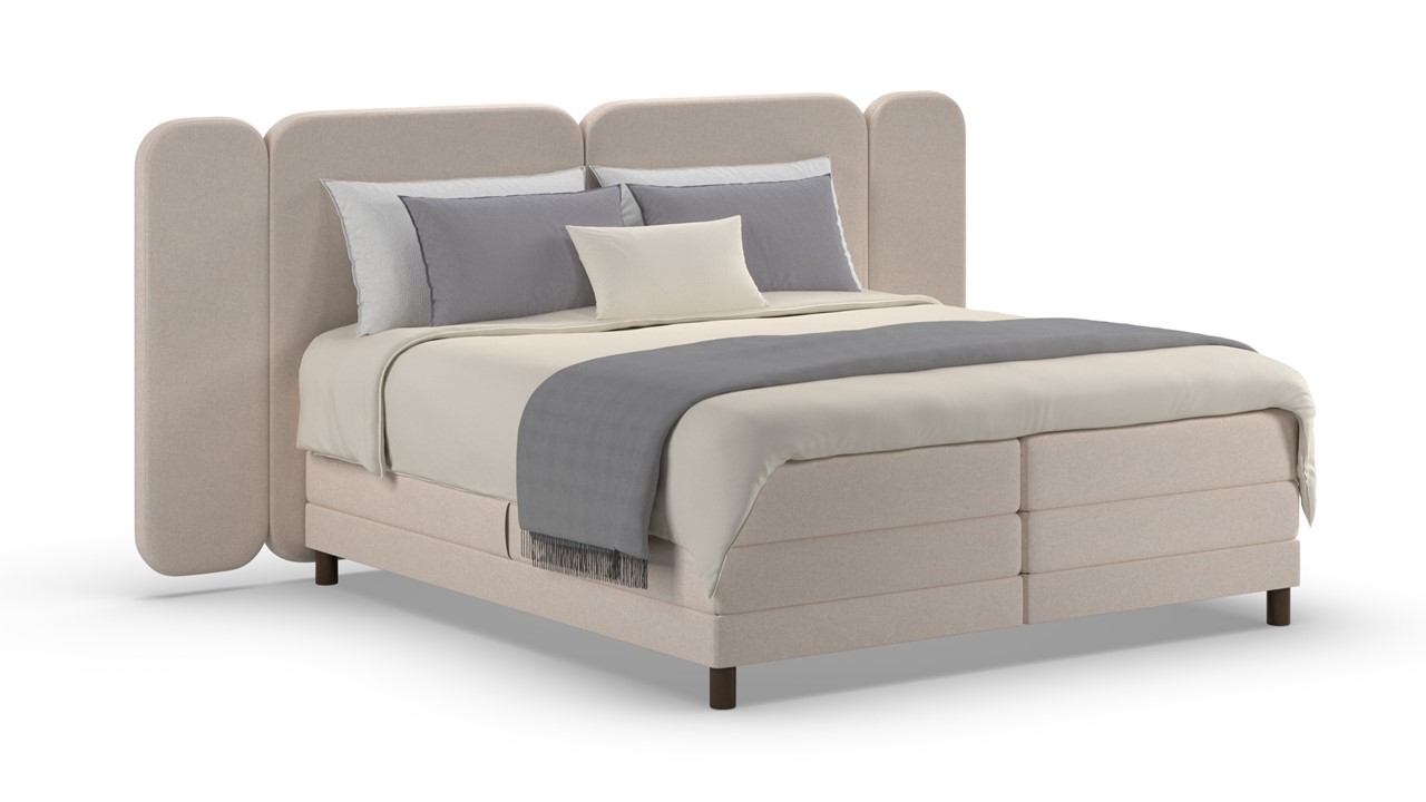 Elektrische boxspring Ridge - Warm wool beige