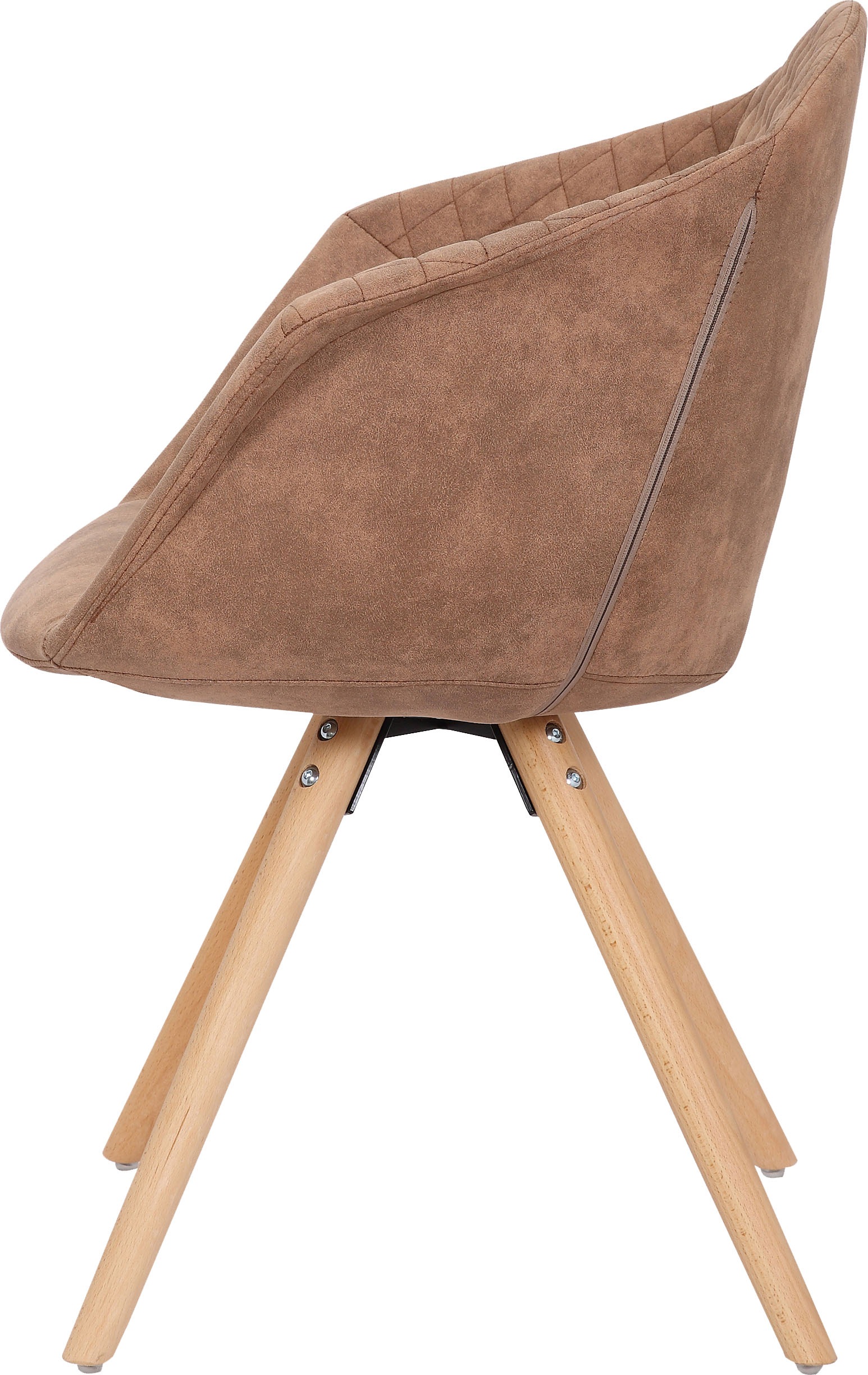Kayoom Polsterstuhl »Stuhl Chadwick 110 2er-Set, stilvolles Design, in Naturfarben gehalten« (Set) 2 Stk.bequem, Holzbeine, weich gepolstert, stilvolles Design