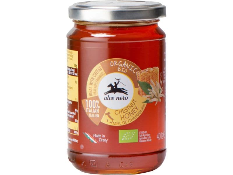 Alce Nero Bio Honig Kastanien Glas 400 g Bio Honig Kastanien