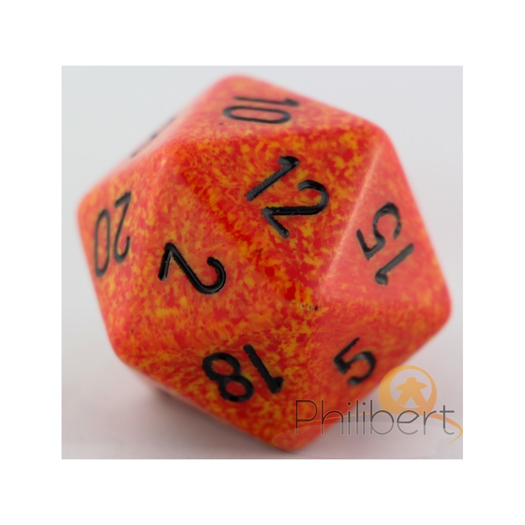 Dé 20 Faces Speckled 34mm