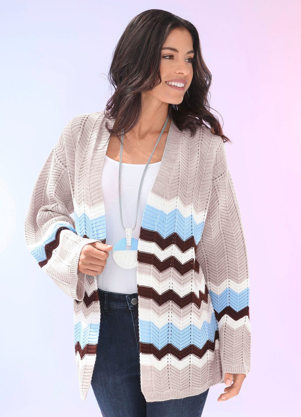Strickjacke mit Struktur