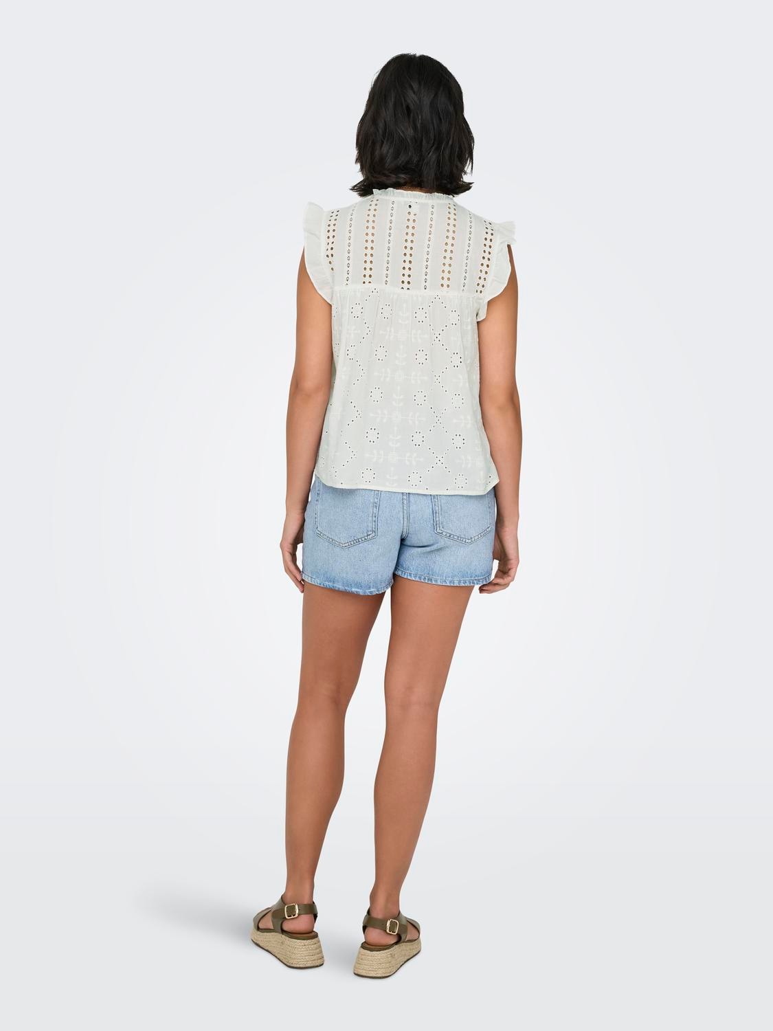 ONLY Blusenshirt mit Lochstickerei