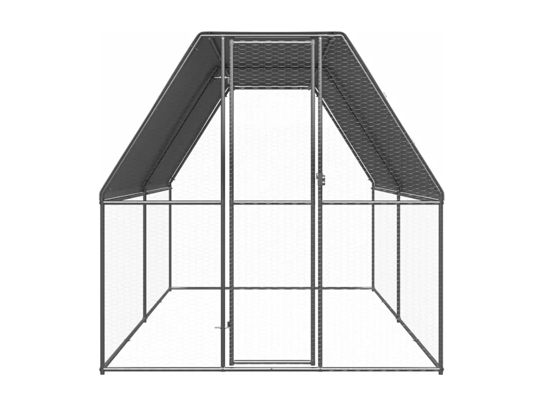 Poulailler d'extérieur 2x4x2 m Acier galvanisé