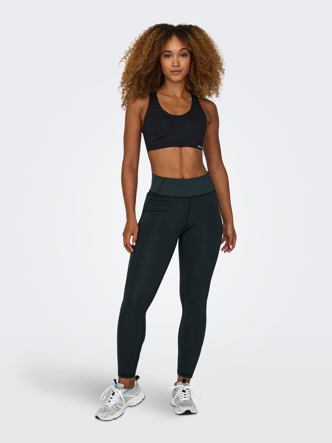 ONPOPAL Hohe Taille Enger Schnitt Sportleggings Black
