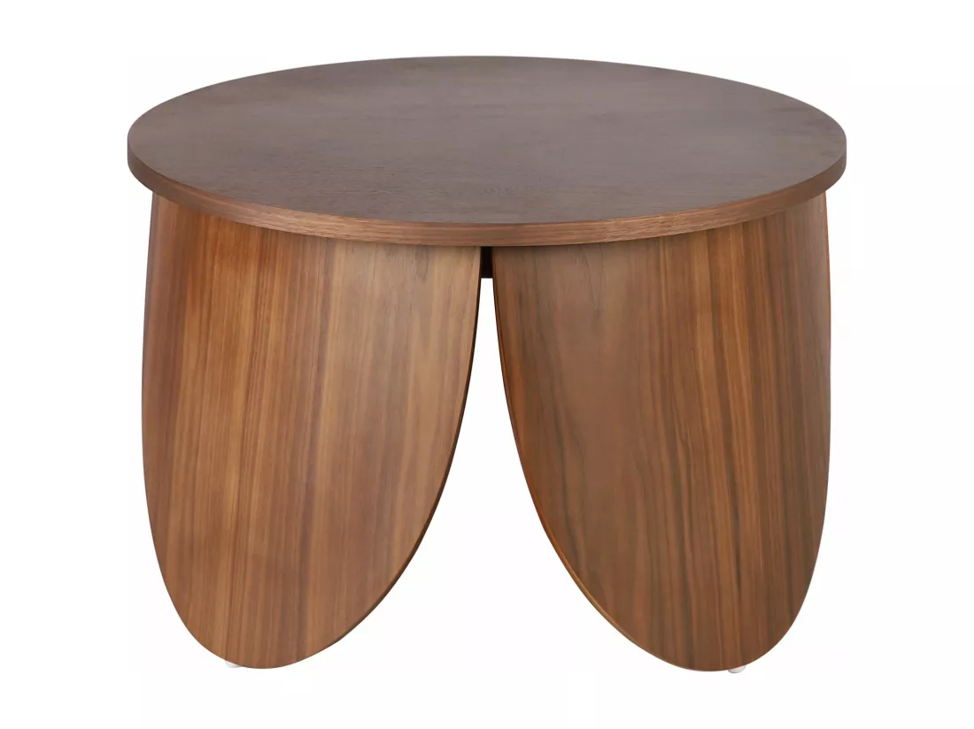 Table basse ronde - 60 cm - couleur noyer - VIVIALLY
