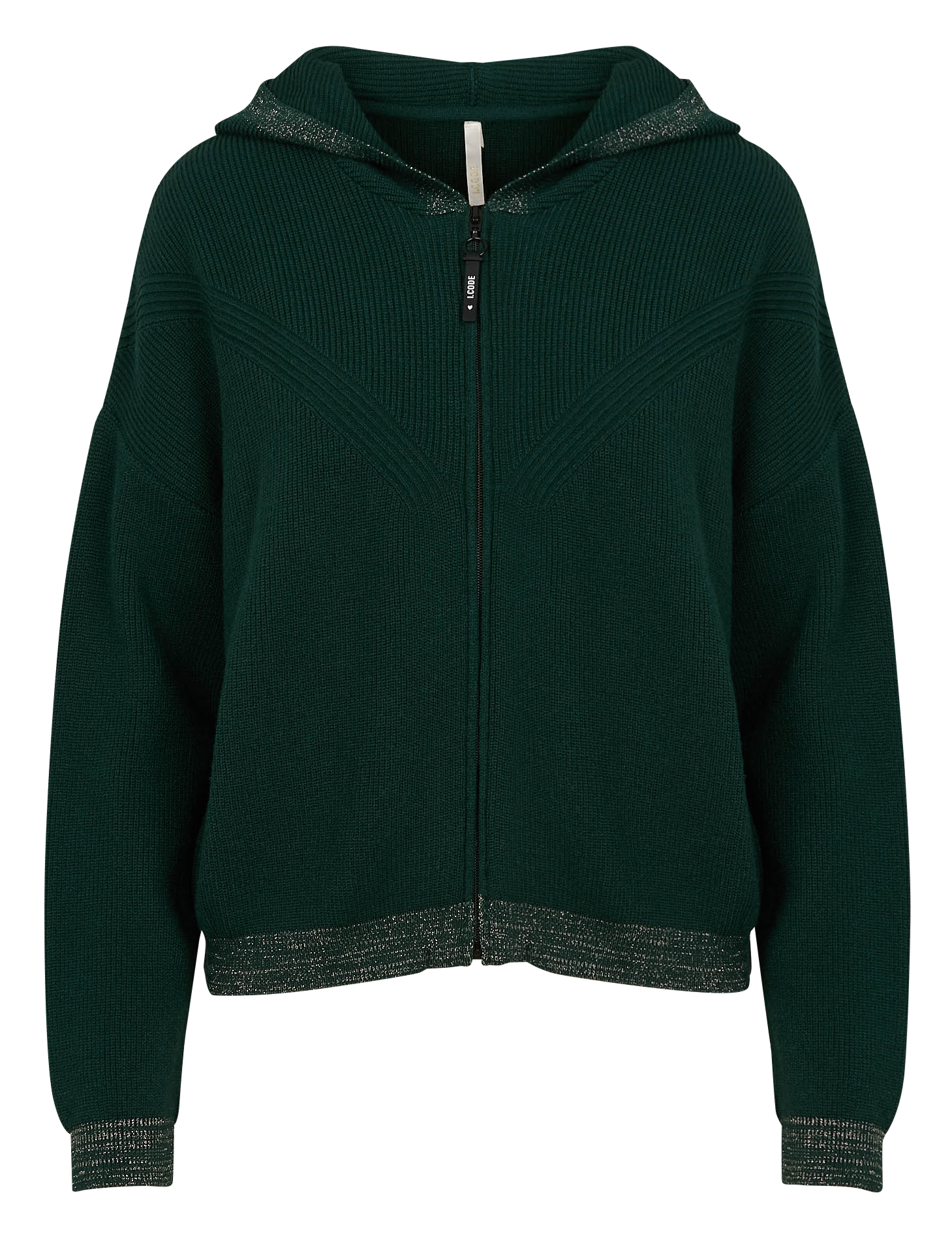 Gilet droit à capuche | Vert