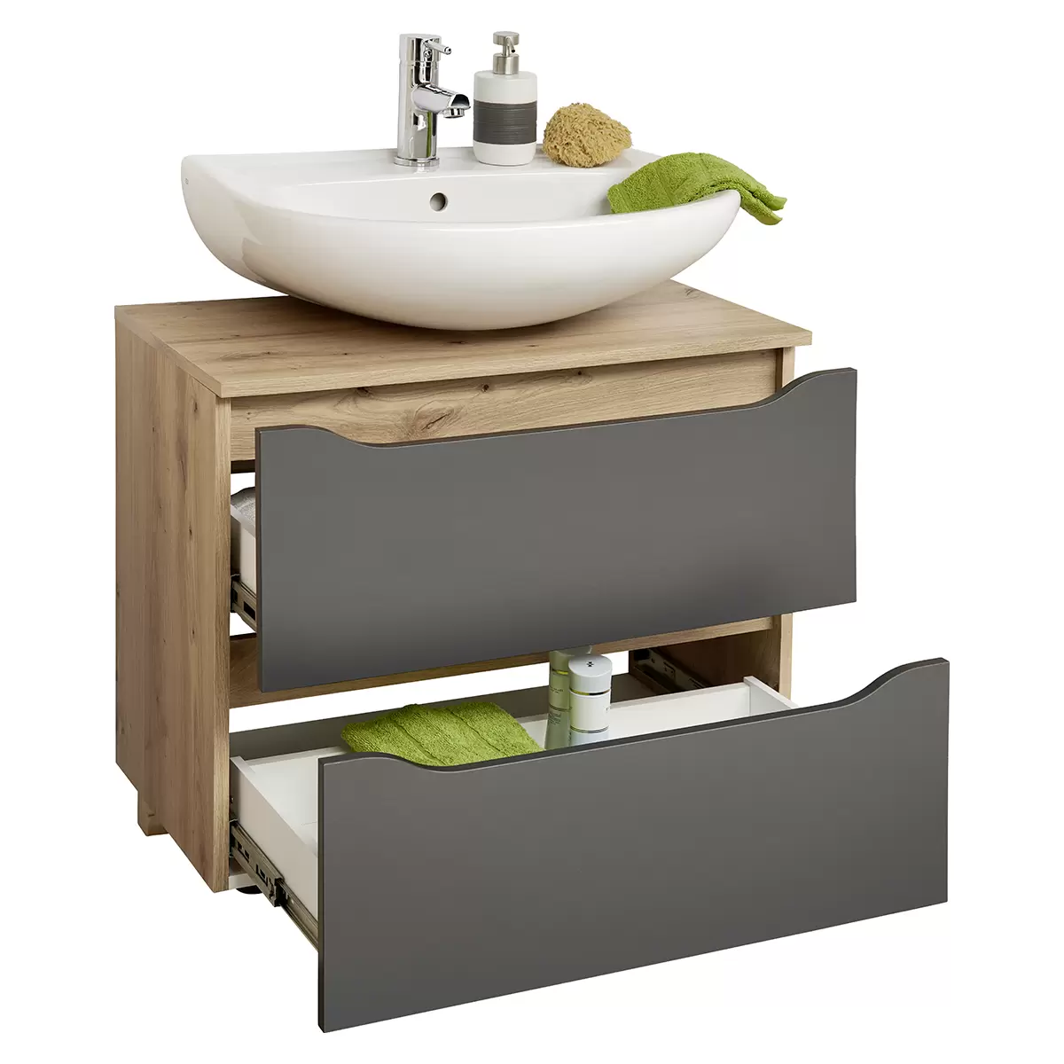 Waschbeckenunterschrank Giga WBU Artisan Eiche,anthrazit