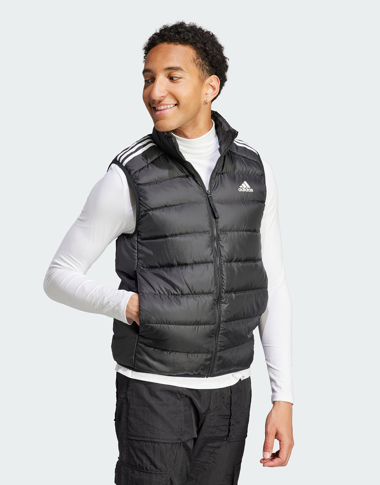 adidas Doudoune sans manches légère 3 bandes Essentials