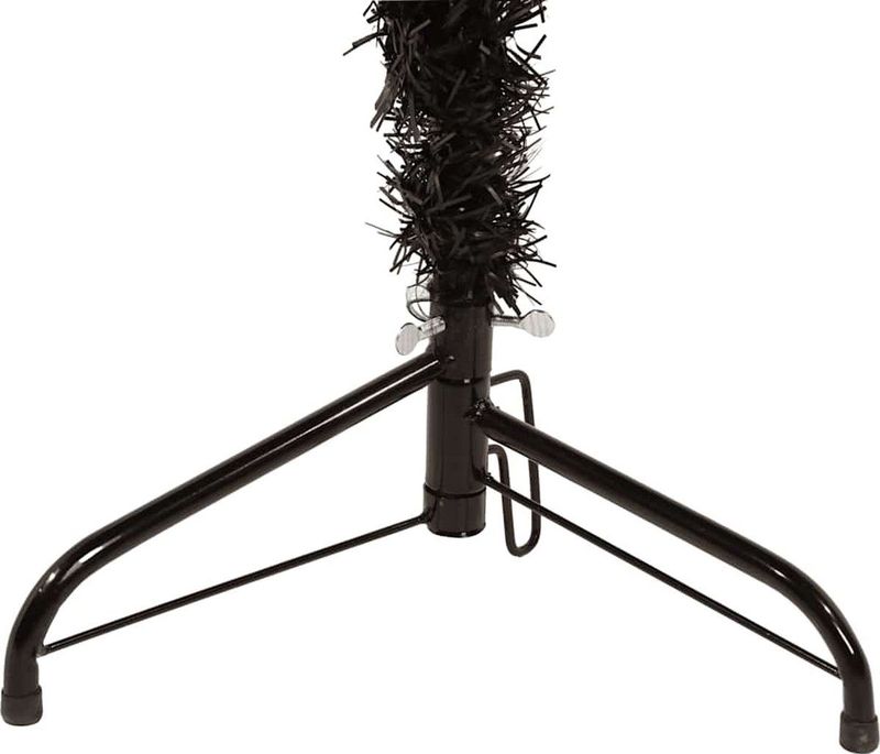Kunstkerstboom - Zwart - PVC - Ruimtebesparend Model