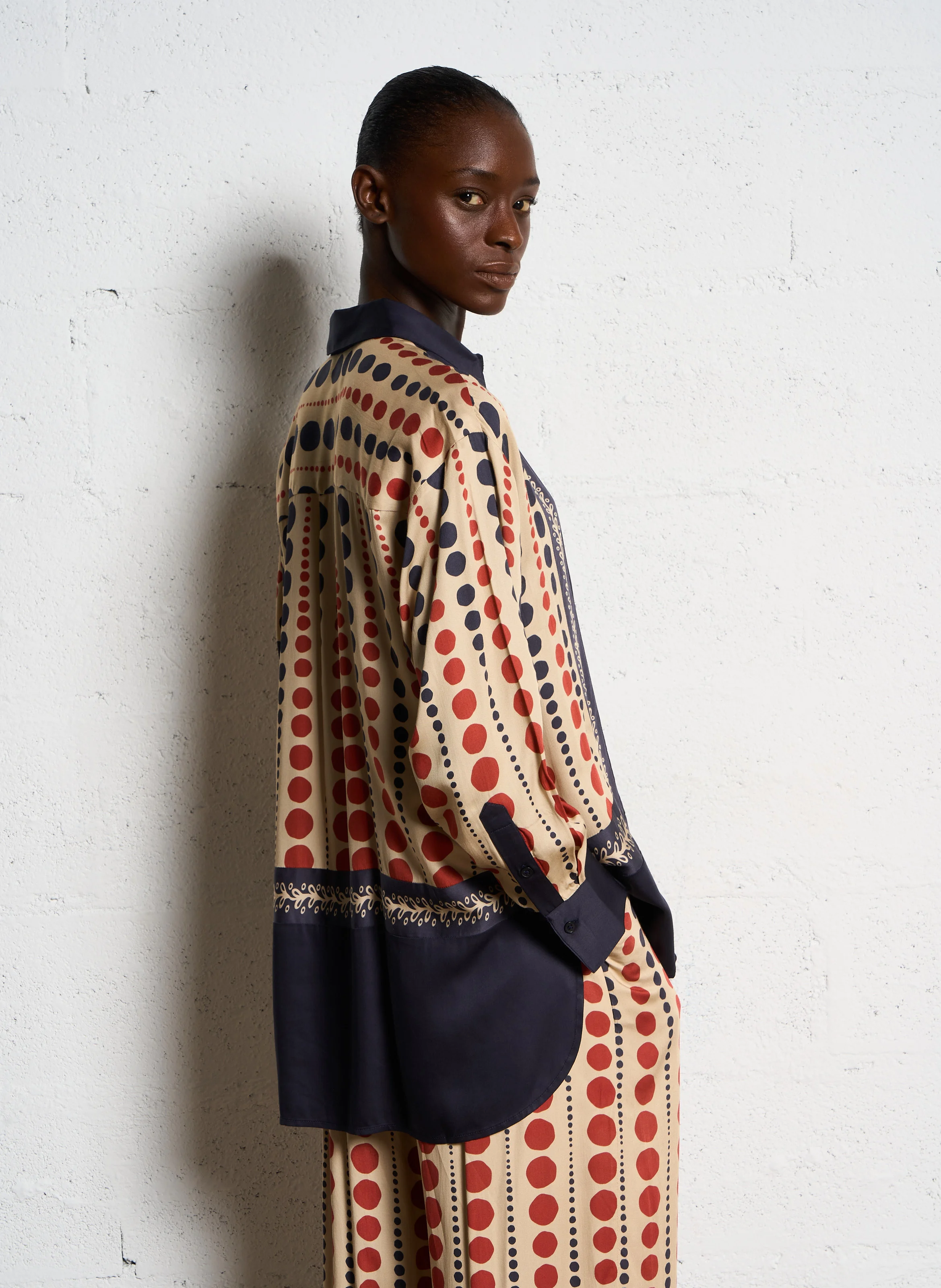 AURELIE - Blouse ample imprimée | Marron