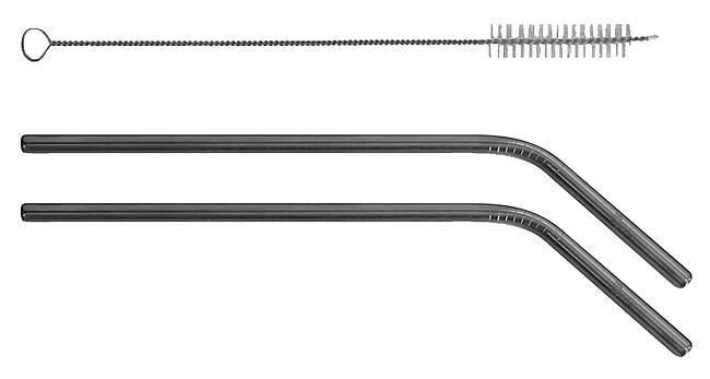 QWETCH - 2 PAILLES INOX COUDEES + GOUPILLON