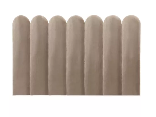 Panneaux muraux tête de lit - 210 cm - Velours - Beige - JAPI de Pascal Morabito