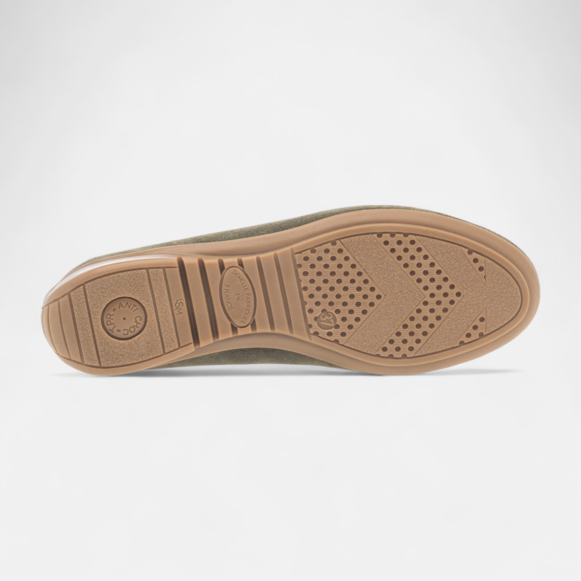 Mocassins Femme en cuir kaki