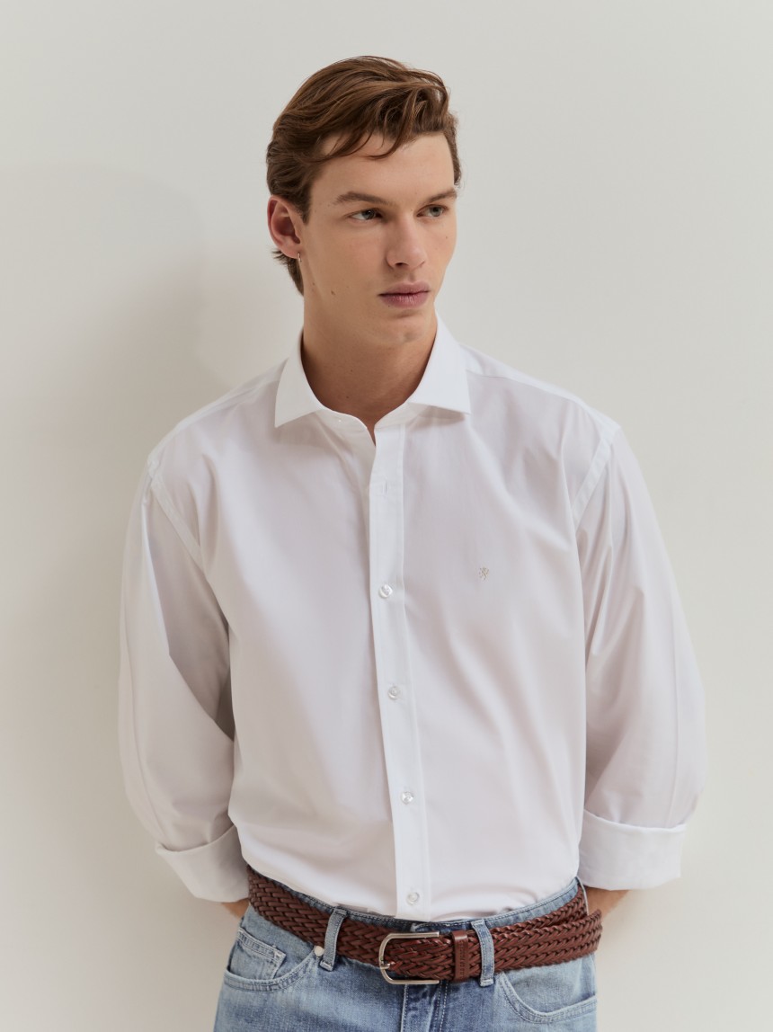 Camisa regular fit de algodão