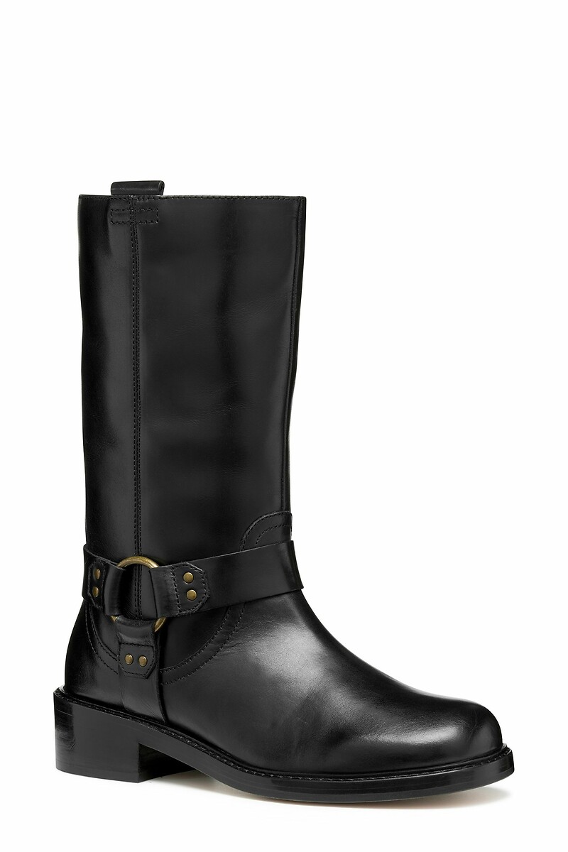 GEOX<br>Botas de couro respiráveis para motociclista Nalvia