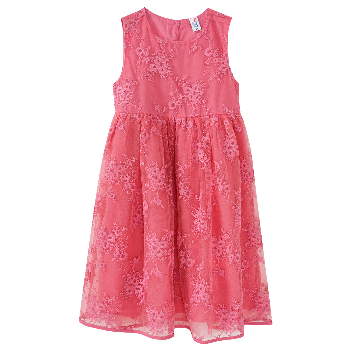 Topolino Mädchen Kleid mit Stickereien pink
