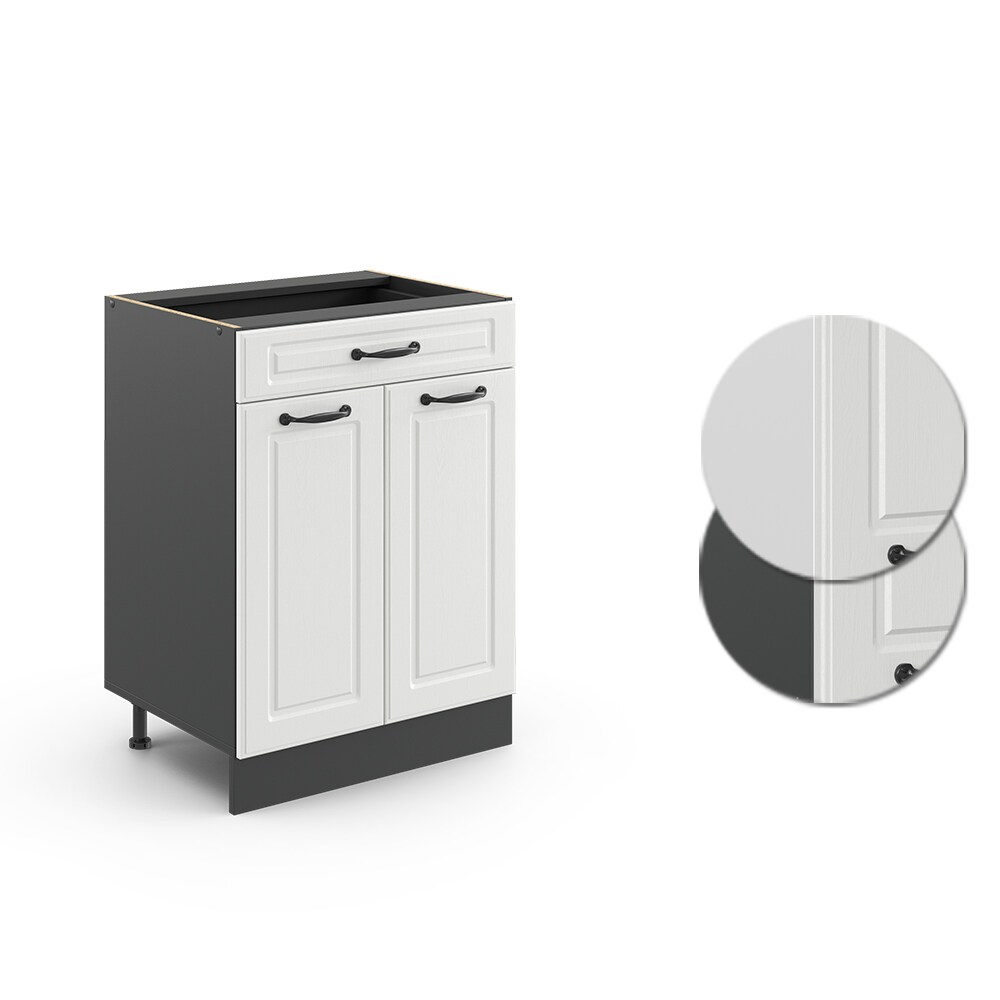 Vicco Schubunterschrank 60 cm Anthrazit Küchenschrank Unterschrank Küchenzeile R-Line