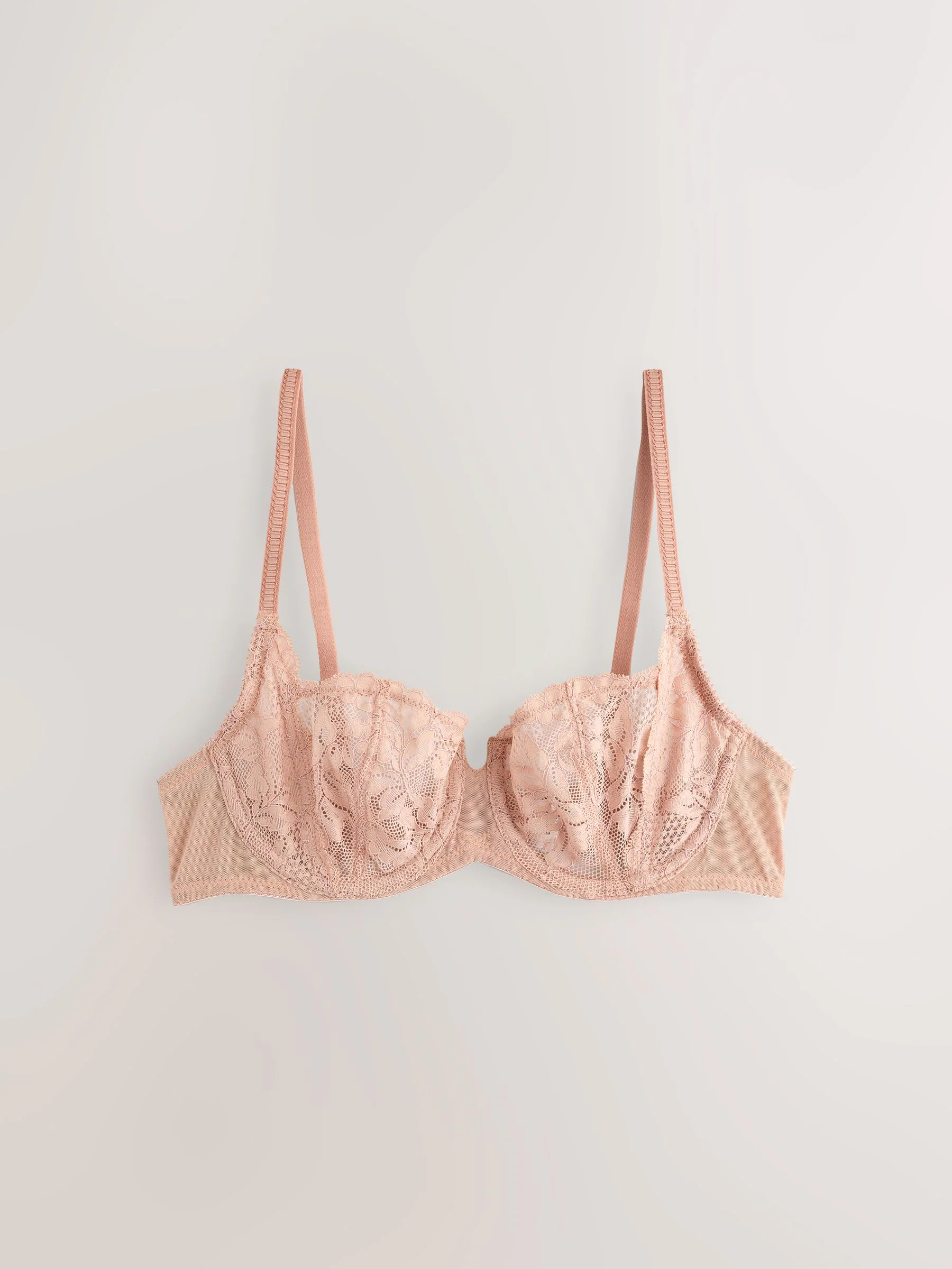 Zwart/wit/nude - Non Pad Lace Balcony Bras 3 Pack