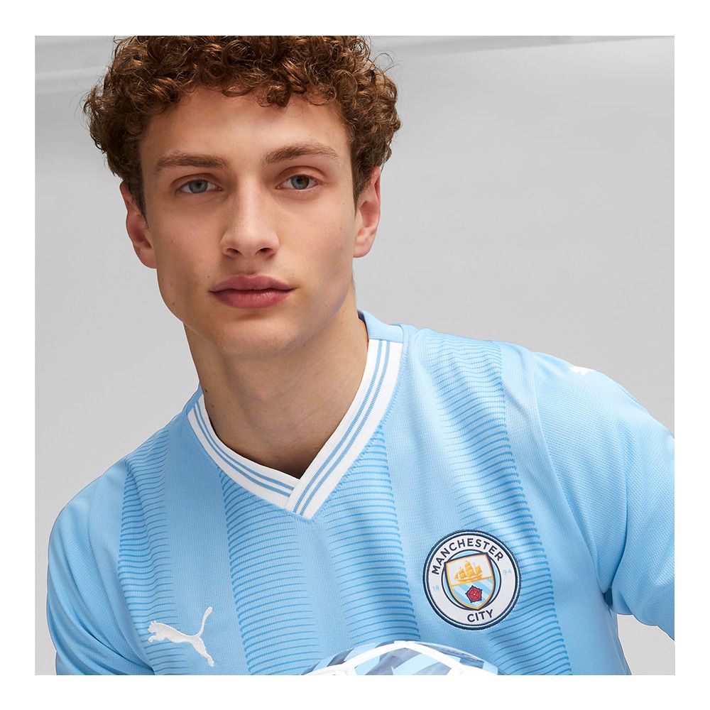 Puma MCFC HOME - Maillot Homme team light blue/puma white