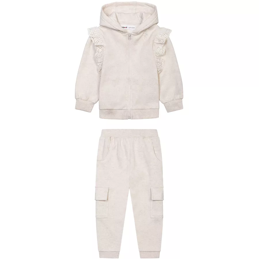 MINOTI Pullover und Jogginghose Set Cremeweiß