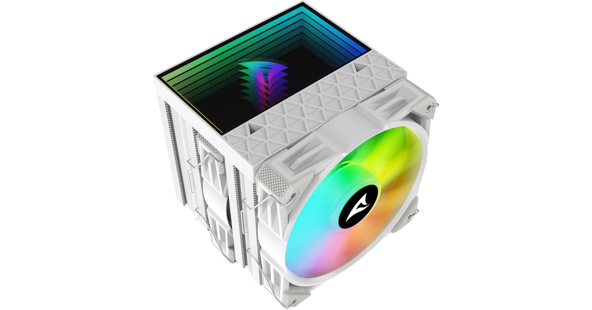 SharkoonA60 RGB CPU-koeler  (Wit, 4-pins PWM fan-connector)