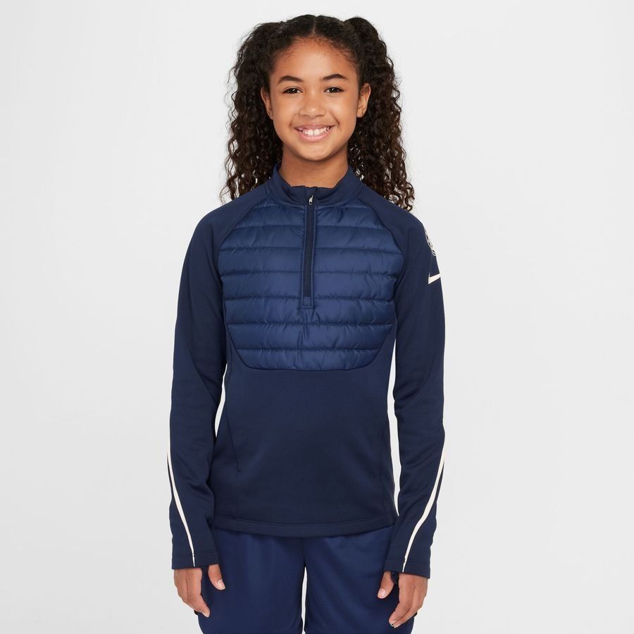 Chelsea Maillot d'Entraînement Therma-FIT Academy Drill Winter Warrior - Bleu Foncé/Orange Enfant