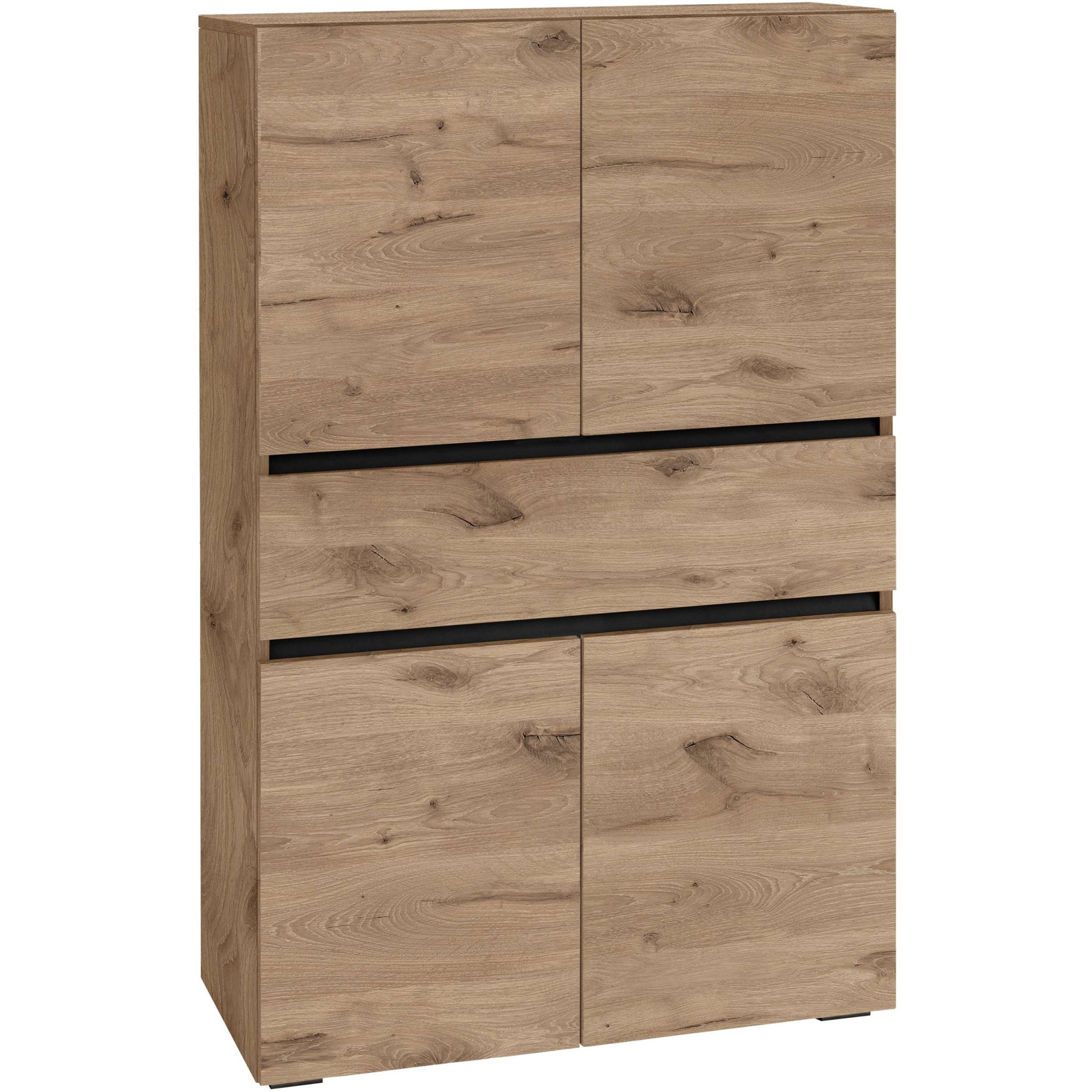 Home affaire Midischrank »Wisla« mit 4 Türen & 1 Schublade, Breite 76 cm, Höhe 130 cm