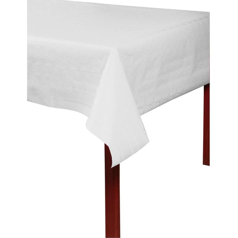 Nappe en rouleau papier damassé - 10x1,18m - Blanc
