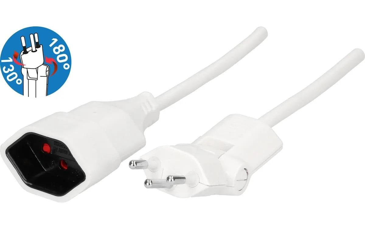 Verlängerungskabel 10 m T13 - T12 Clip-Clap, WeissTD-Verlängerung 10 m mit Clip-Clap-Stecker