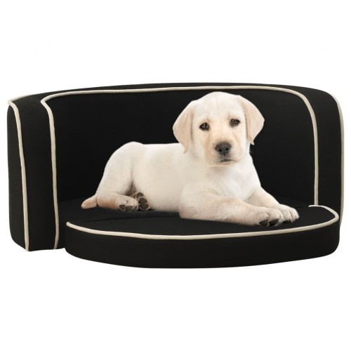 Sofá dobrável preto para cães Vidaxl