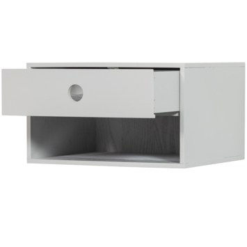 WOOOD hangend nachtkastje Nancy mist grijs hout 20 x 34 x 30 cm
