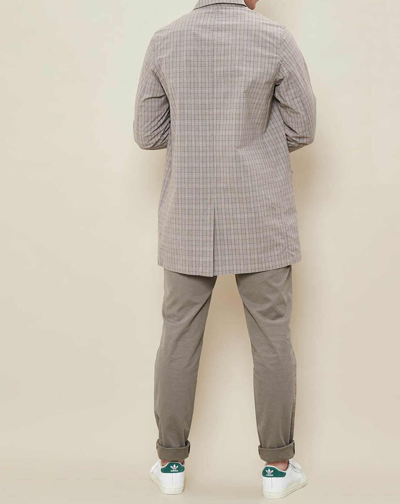 Hartford Manteau léger Car à carreaux beige/bleu