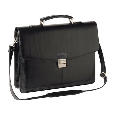 Oberthur Vancouver - Cartable rigide 3 compartiments - noir