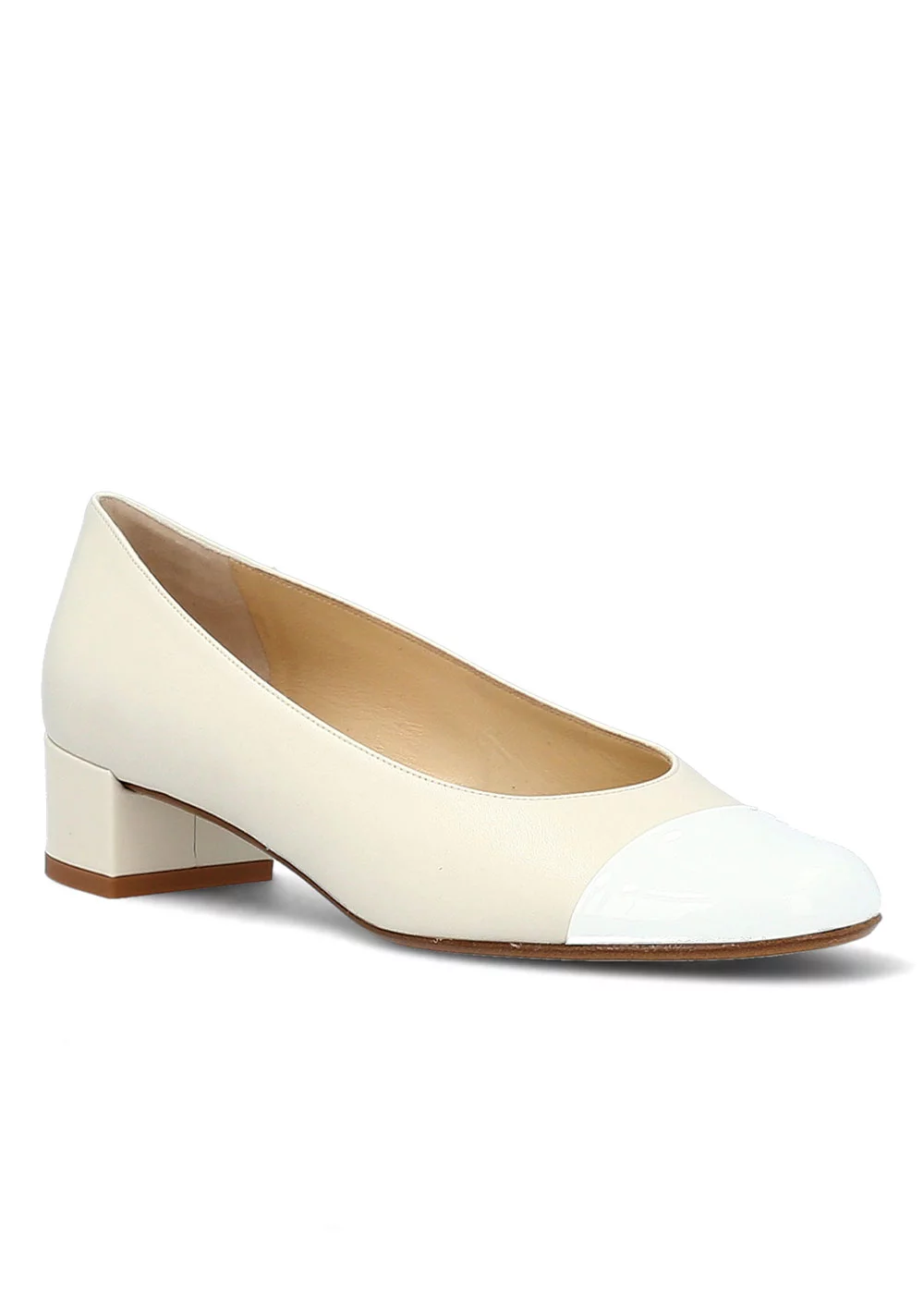 ESCARPIN LAURIER CUIR ET VERNIS MASTIC